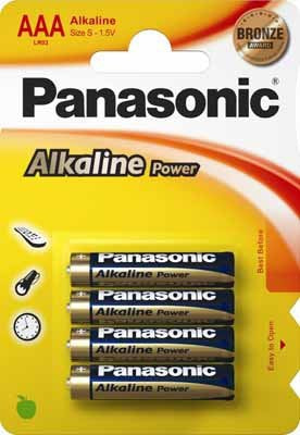 1x4 Panasonic Alkaline Power Micro AAA LR03