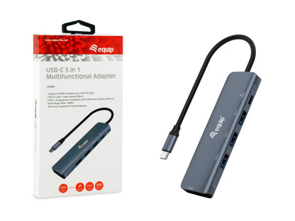 Equip Dock  5-1 USB-C->HDMI,3xUSB-A,100W USB-C         0.25m