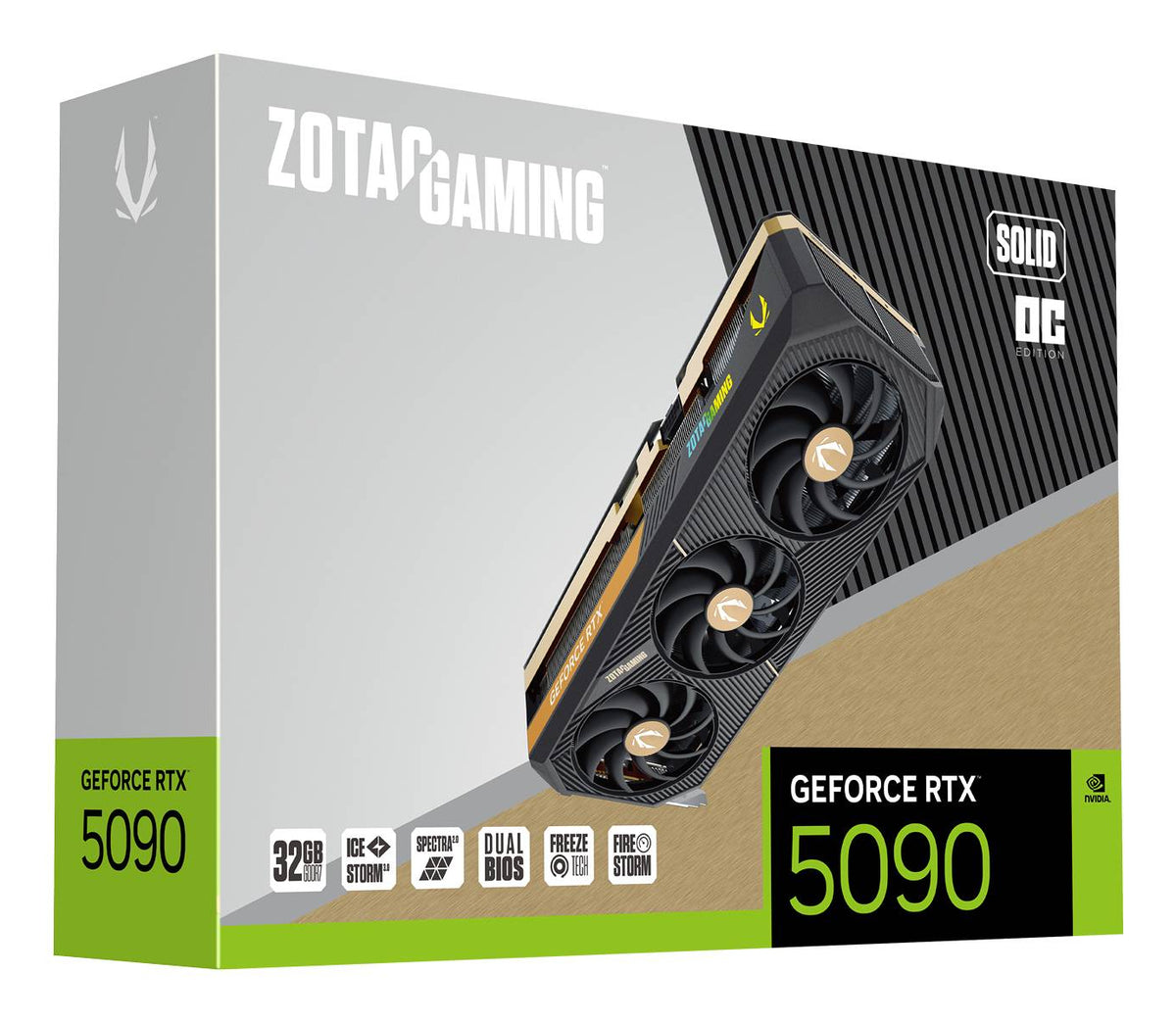 Zotac GAMING GeForce RTX 5090 SOLID OC NVIDIA 32GB GDDR7 Graphics Card
