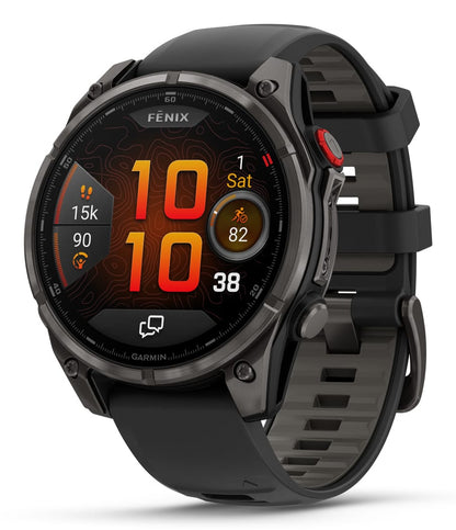 Garmin fenix 8 Pro 3.56 cm (1.4") AMOLED 47 mm Digital 454 x 454 pixels Touchscreen Grey Wi-Fi GPS (satellite)