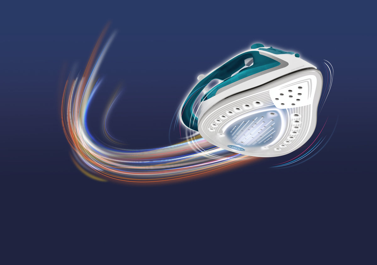 Tefal EasyGliss Plus FV5718 Dry & Steam Iron, Durilium Soleplate, 2400 W, Turquoise/White