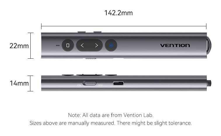 Vention presentation pointer with green laser
