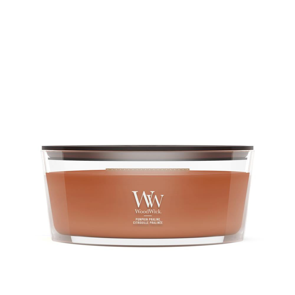 WoodWick Pumpkin Praline Wax Candle Ellipse Brown - 1 pc