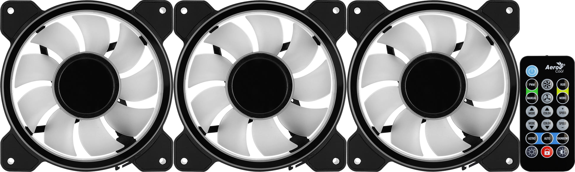 Σετ Ψύξης Κουτιού Υπολογιστή Aerocool Mirage 12 ARGB Pro 12 εκ., Μαύρο