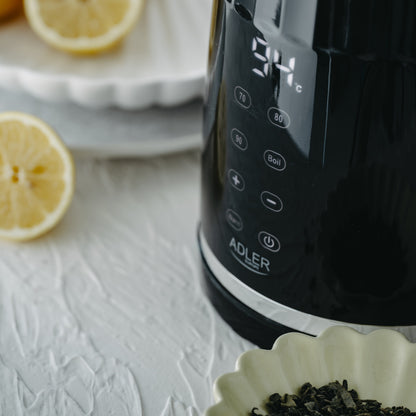 Adler AD 1350 1.7L temperature-controlled LED electric kettle Black