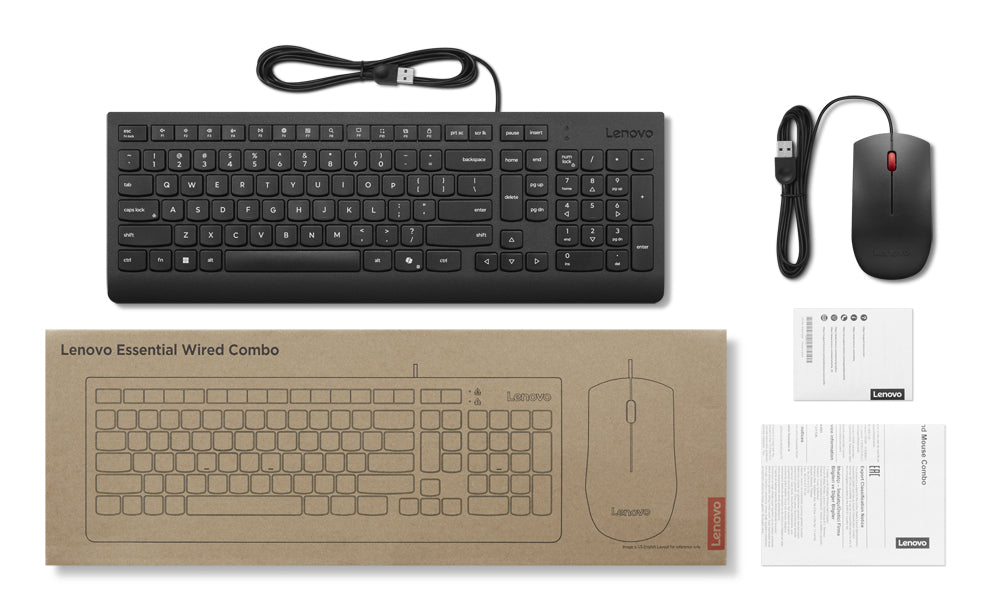 Lenovo TAS+Maus - Lenovo Essential Wired Combo