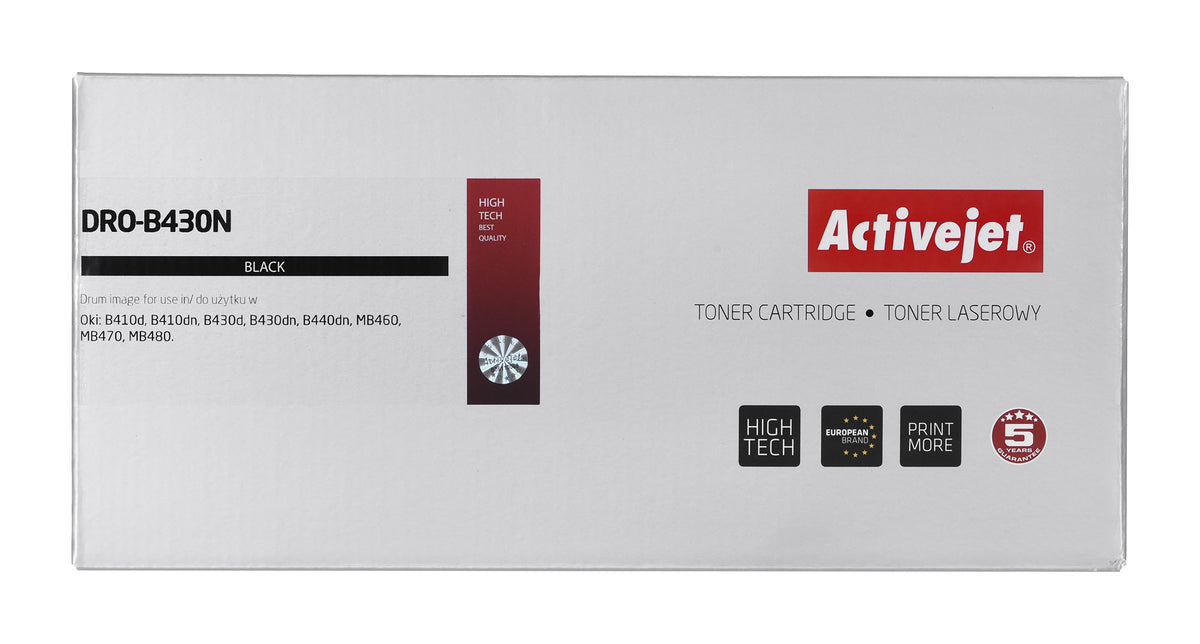 Κύλινδρος Activejet DRO-B430N (ανταλλακτικός για OKI 43979002; Supreme; 25.000 σελίδες, μαύρος)