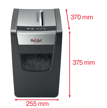 Rexel Momentum X410-SL Paper Shredder – Cross Shredding, Black/Grey
