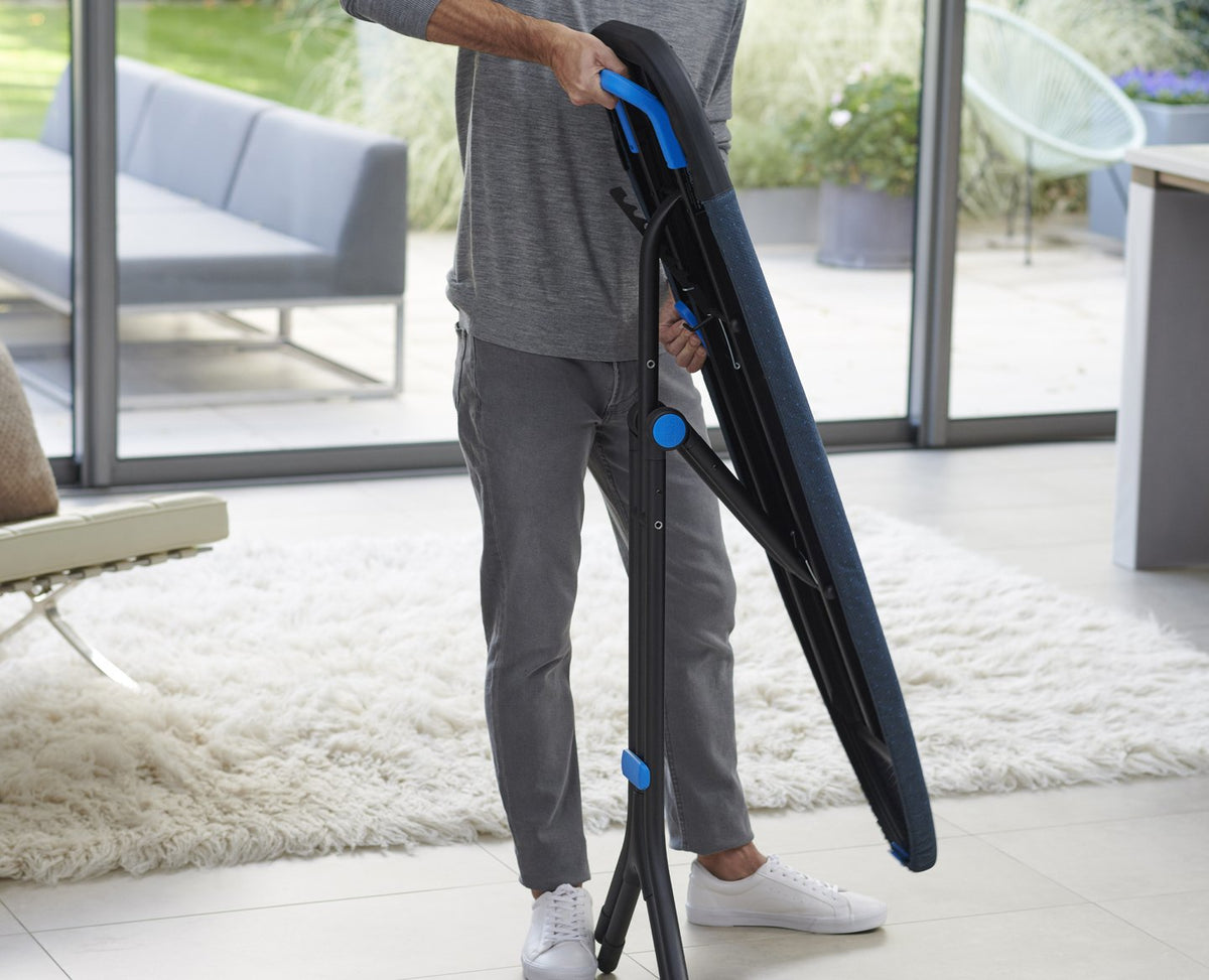 Joseph Joseph Glide Plus 130cm Blue Easy-Stow Ironing Board with Advanced Cover