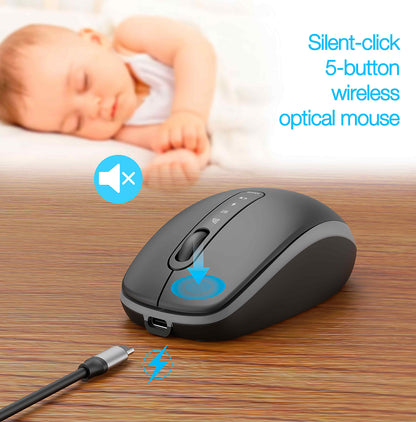 Gembird KBS-WPS-02 Dual-mode Slim Wireless Desktop Set, 2.4G+BT, US layout