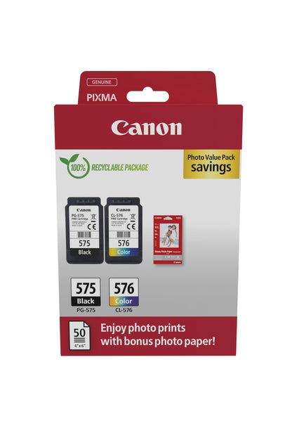 Patrone Canon PG-575 / CL-576 Ink Cartridges — BK, C, M, Y