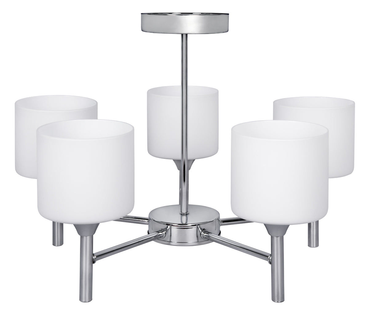 Classic chandelier pendant ceiling lamp Activejet MIRA Chrome 5xE27 for living room
