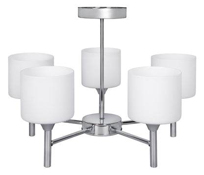 Classic chandelier pendant ceiling lamp Activejet MIRA Chrome 5xE27 for living room