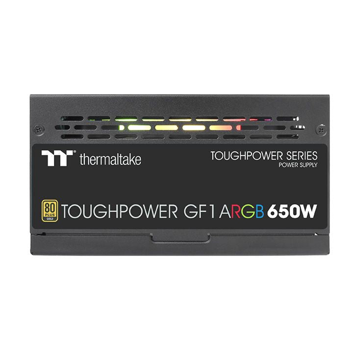 Thermaltake Toughpower GF1 ARGB 650W — Black, 4x PCIe, Cable Management