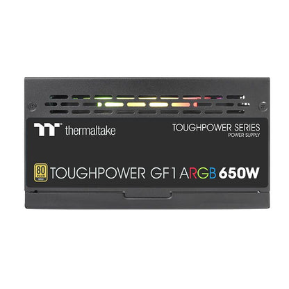 Thermaltake Toughpower GF1 ARGB 650W — Black, 4x PCIe, Cable Management