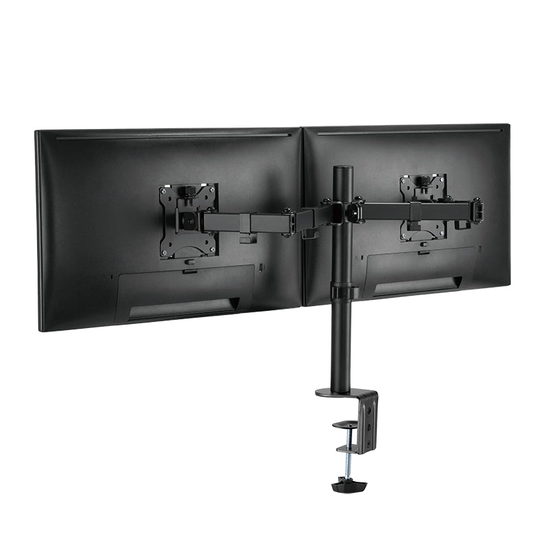 LogiLink TIS 17"–32" Dual TFT 3-Joint Monitor Mount, Black, Max 8 kg