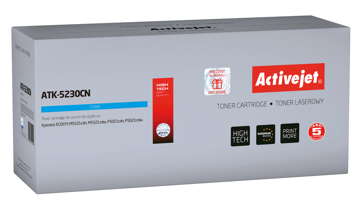 Activejet ATK-5230CN toner (replacement for Kyocera TK-5230C; Supreme; 2200 pages; cyan)