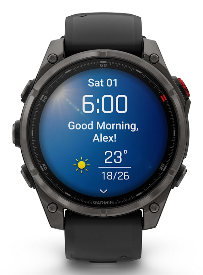 Garmin fenix 8 Pro 3.56 cm (1.4") AMOLED 47 mm Digital 454 x 454 pixels Touchscreen Grey Wi-Fi GPS (satellite)