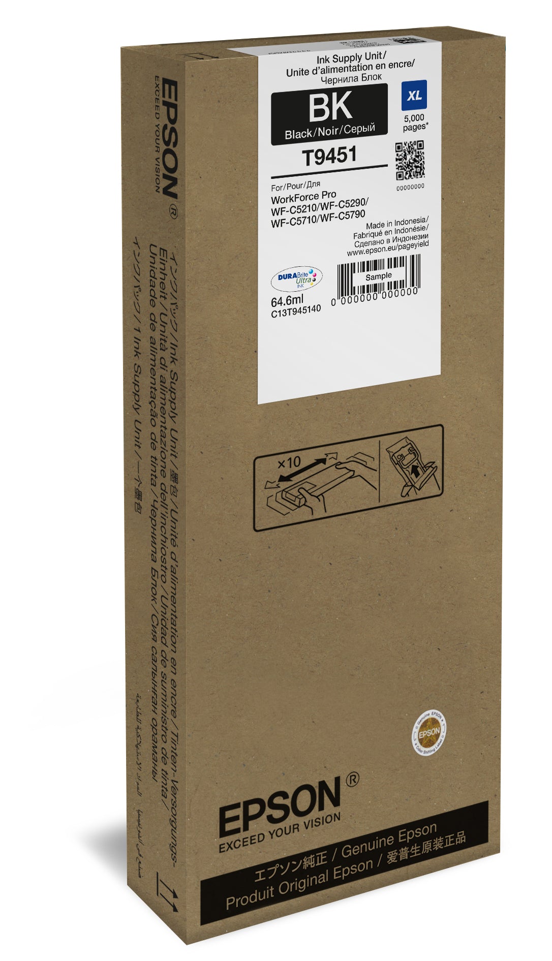 Epson WF-C5xxx Series Ink Cartridge XL - Black (T9451)