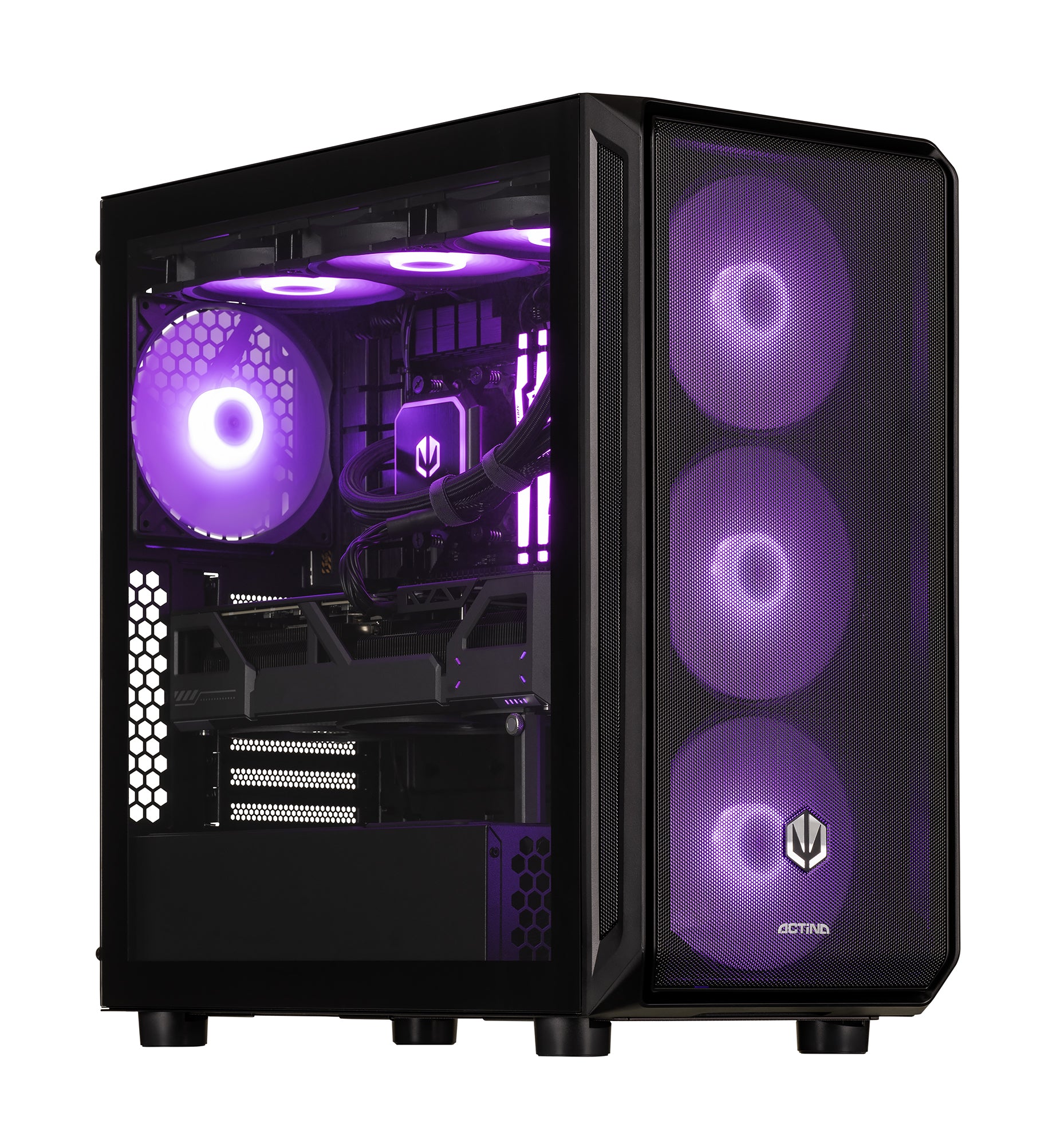 Actina 5901443414766 Υπολογιστής PC με επεξεργαστή AMD Ryzen™ 7 9800X3D, 32 GB DDR5-SDRAM, 2 TB Δίσκο SSD, Κάρτα γραφικών AMD Radeon RX 9070, Μαύρο Midi Tower