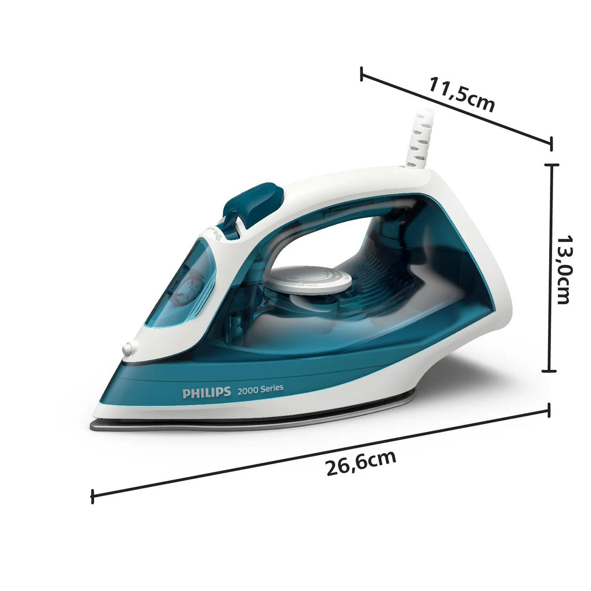 Philips 2000 series DST2020/90 Steam Iron — Ceramic Soleplate, 2000 W, Aqua