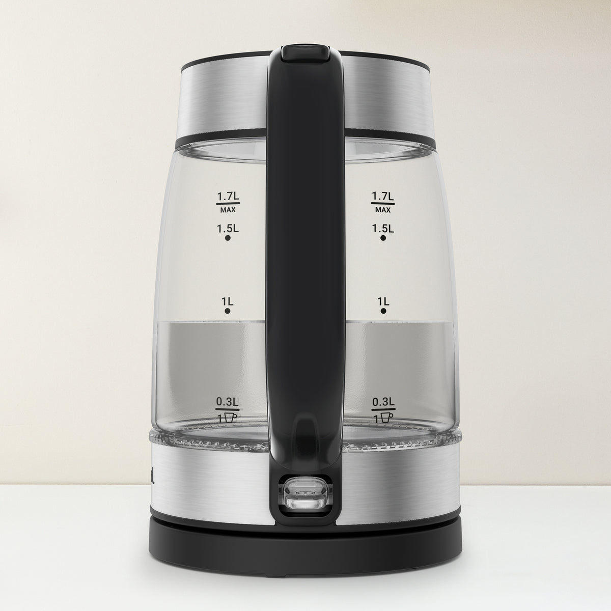 Tefal Glass Kettle KI605830 electric kettle 1.7 L 2200 W Black, Silver, Transparent