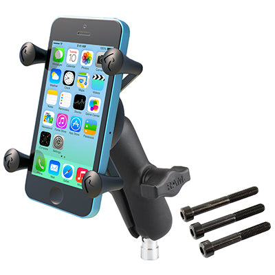 Βάση Στήριξης Τηλεφώνου RAM Mounts X-Grip με Σφιγκτήρα για Τιμόνι Μοτοσυκλέτας