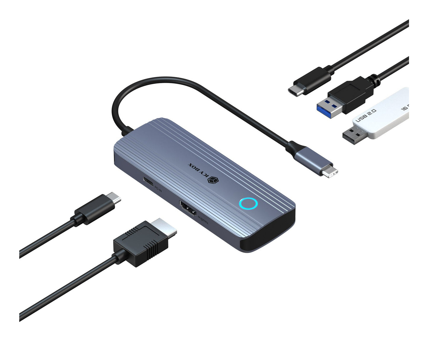 ICY BOX Spade Dock 4081 5-in-1 Travel Docking Station