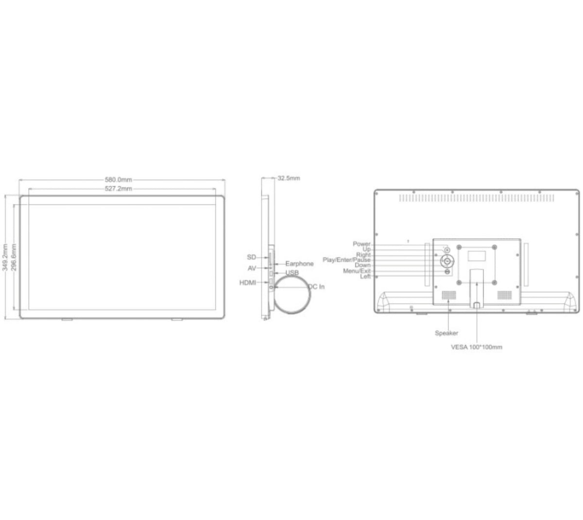 Braun DigiFrame 240 Business Line 60.96 cm (24.0")