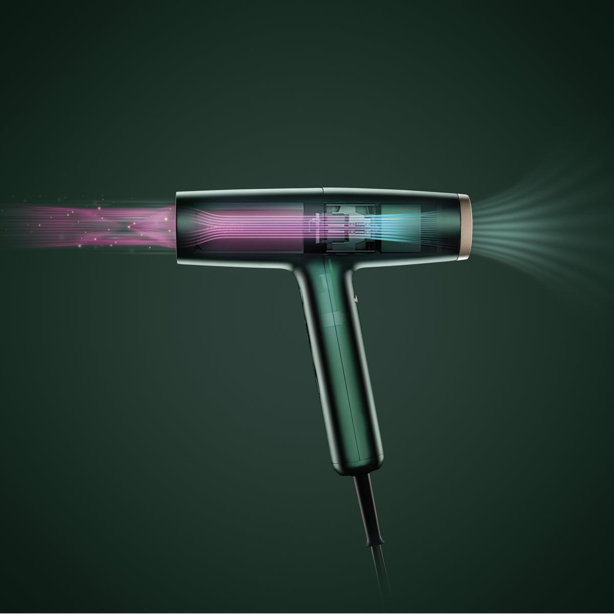 BaByliss Air Power Pro hair dryer 1700 W Gold, Green