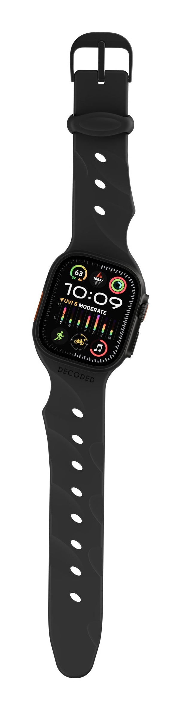 Decoded Silicone Ares Splice Strap for Apple Watch 40/42mm in Black