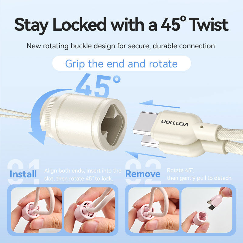 Vention Powerbank 20000mAh — 2×USB-C, 1×USB-A, 22.5W