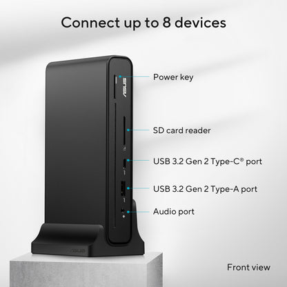 ASUS DC300 Triple Display USB-C Docking Station, USB 3.2 Gen 2 (3.1 Gen 2) Type-C, Black