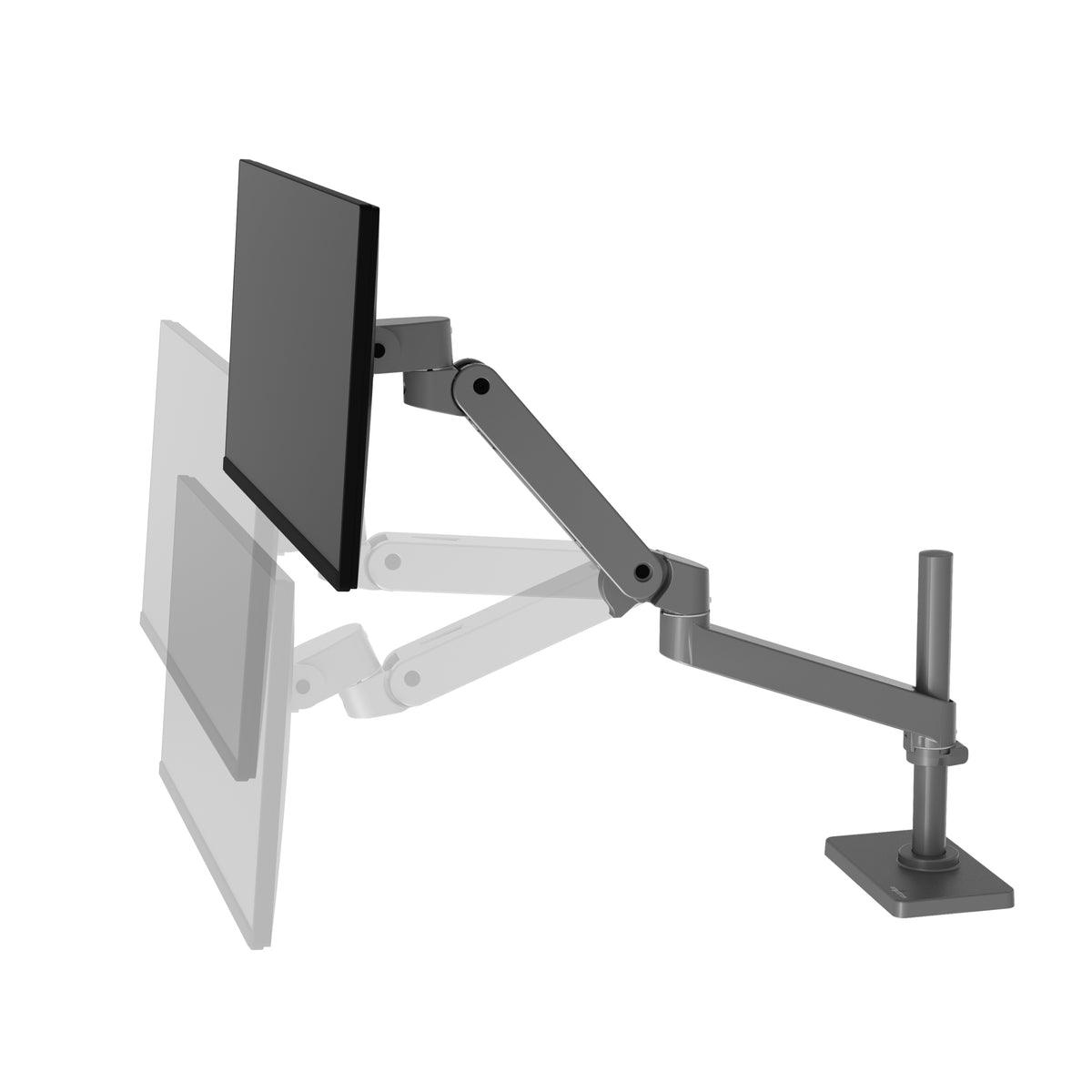 Ergotron LX Pro Monitor Arm, hohe Säule grau (45-695-293) (45695293)