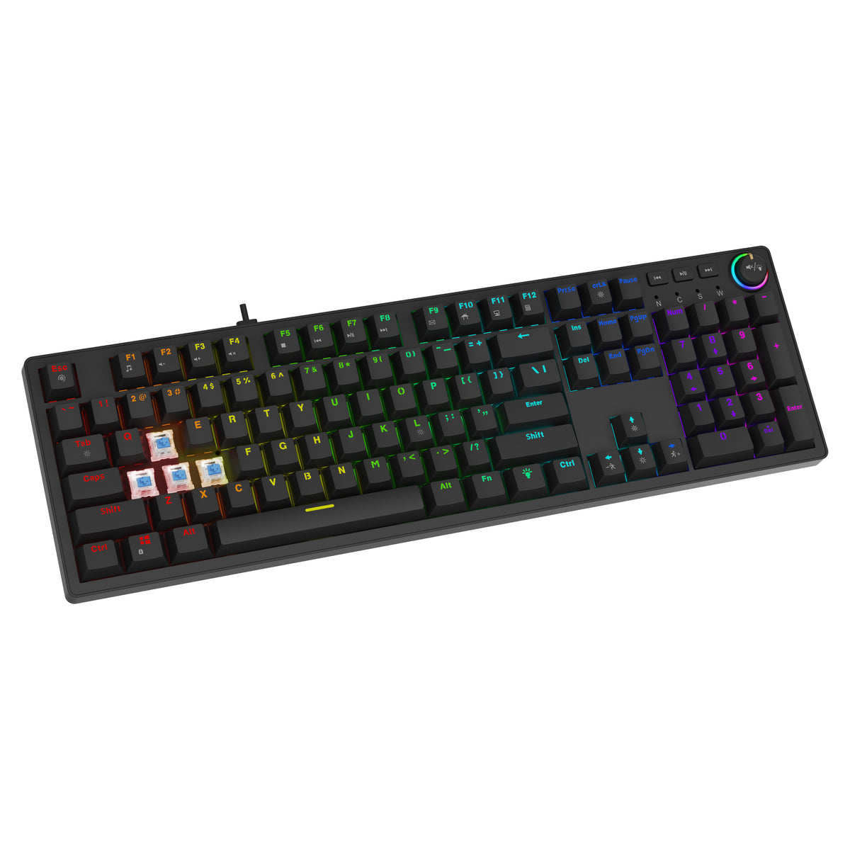 SAVIO STYX Mechanical Keyboard with Outemu Brown Switches, Hot Swap Capability, RGB Lighting