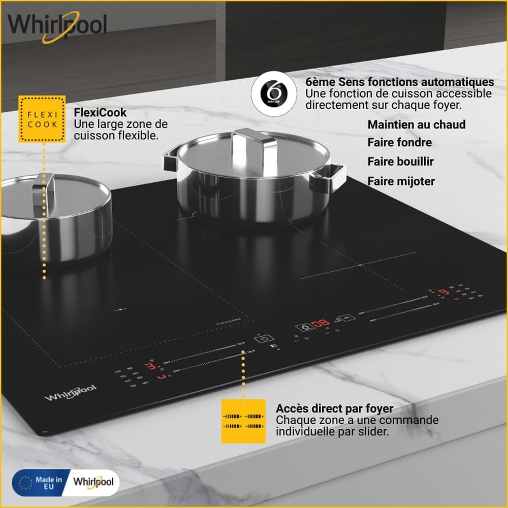 Whirlpool WL S7960 NE Black Built-in 60 cm Zone induction hob 4 zone(s)