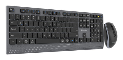Gembird KBS-WPS-02 Dual-mode Slim Wireless Desktop Set, 2.4G+BT, US layout