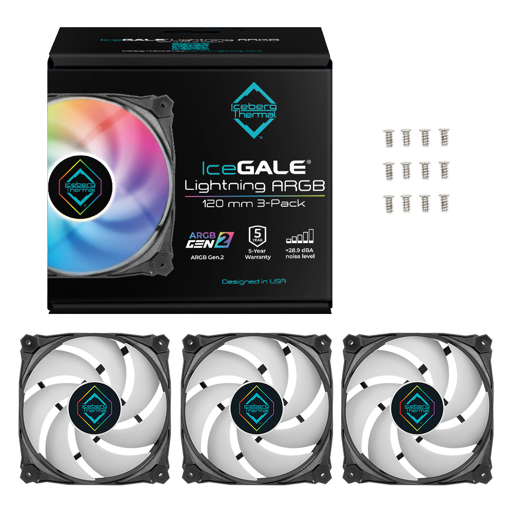 ICEBERG THERMAL IceGALE Lightning ARGB Gen2.0 120mm (3 Pack)