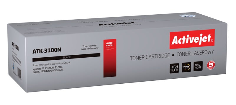 Activejet ATK-3100N toner for Kyocera printer; Kyocera TK-3100 replacement; Supreme; 12500 pages; black