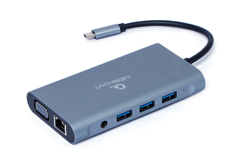 Gembird A-CM-COMBO7-01 notebook dock/port replicator USB 3.2 Gen 1 (3.1 Gen 1) Type-A Grey