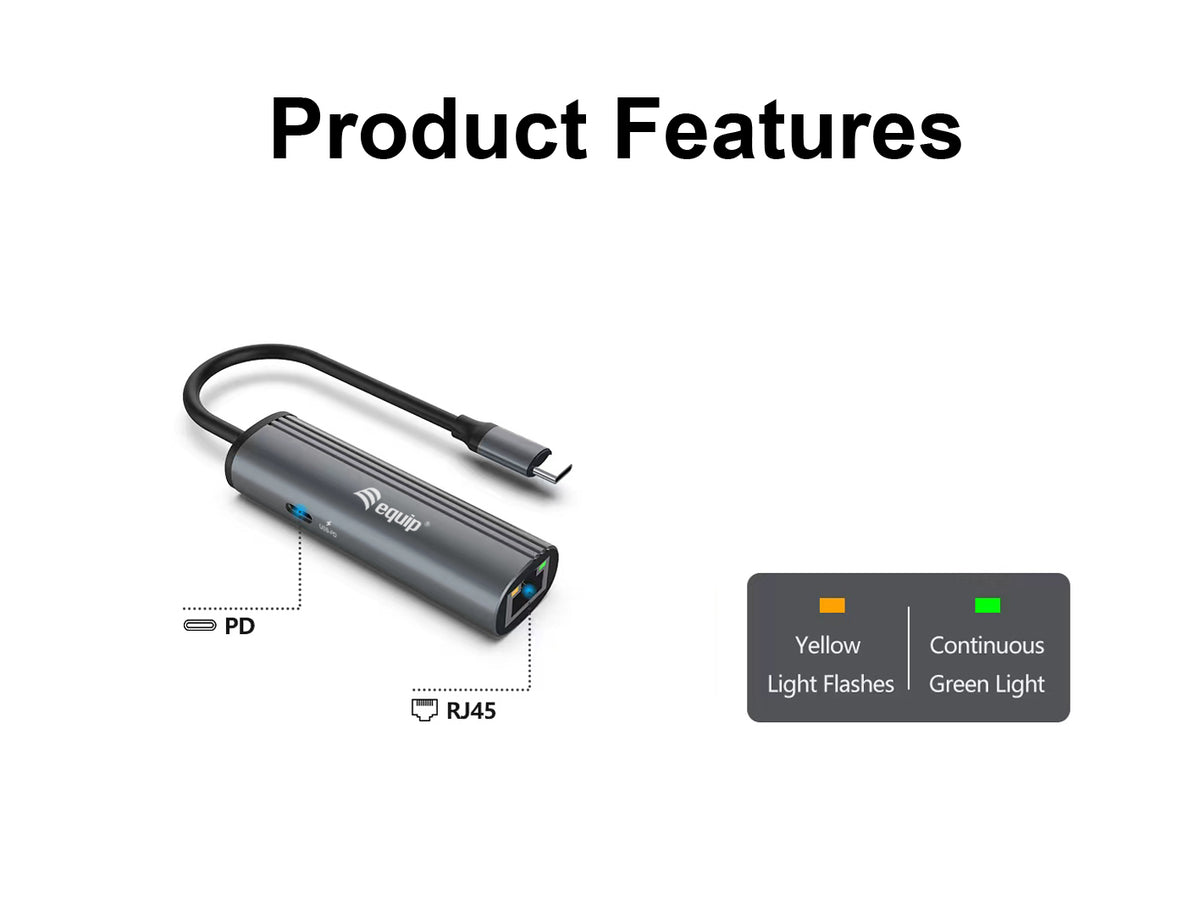 Equip Dock  1-1 USB-C->GbE,100W USB-C                  0.15m