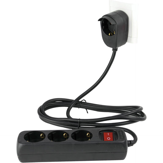 REV Πολυάγγιγμα Τάσης 3+1 με Διακόπτη Μαύρο 5μ