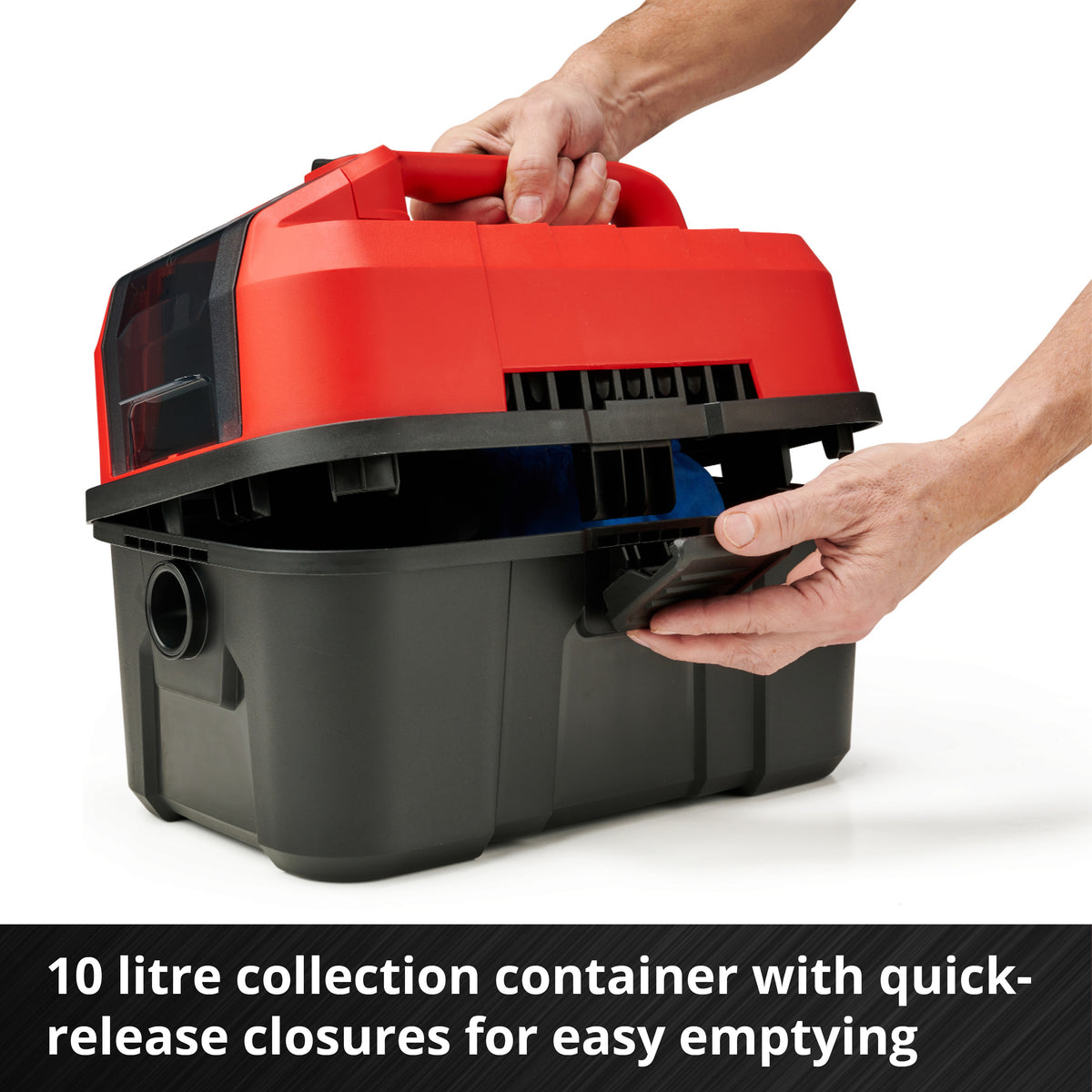 Einhell TC-VC 18/10 Li-Solo Wet/Dry Vacuum (red/black) - battery and charger not included