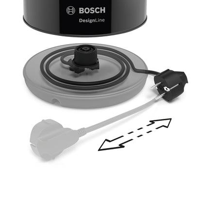 Bosch Wasserkocher DesignLine TWK3P423 (Μαύρος, 1,7 Λίτρο)