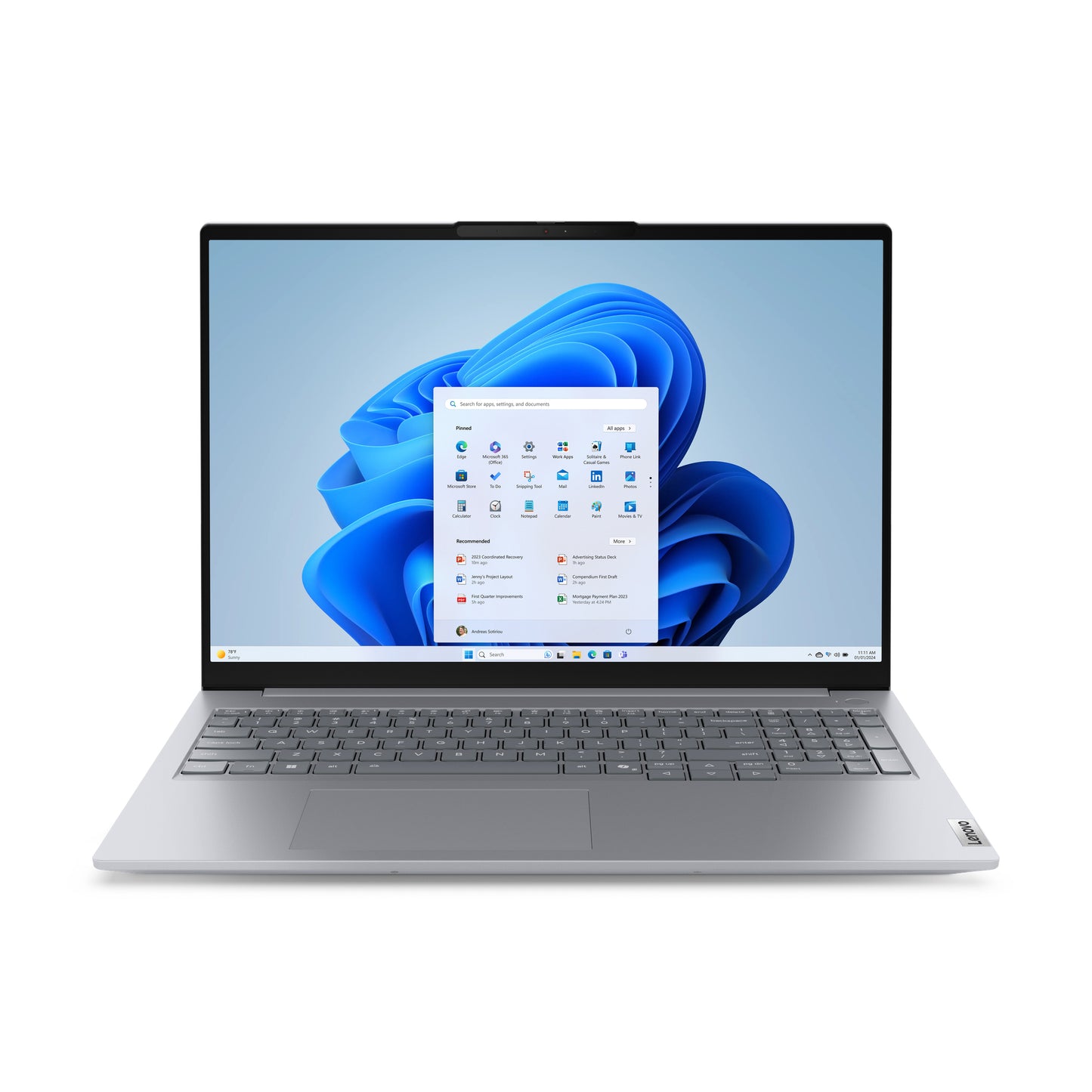 Lenovo ThinkBook 16 G8 IAL Intel Core Ultra 7 255H Laptop 16" WUXGA, 32 GB DDR5 RAM, 1 TB SSD, Wi-Fi 6E, Windows 11 Pro, English Grey