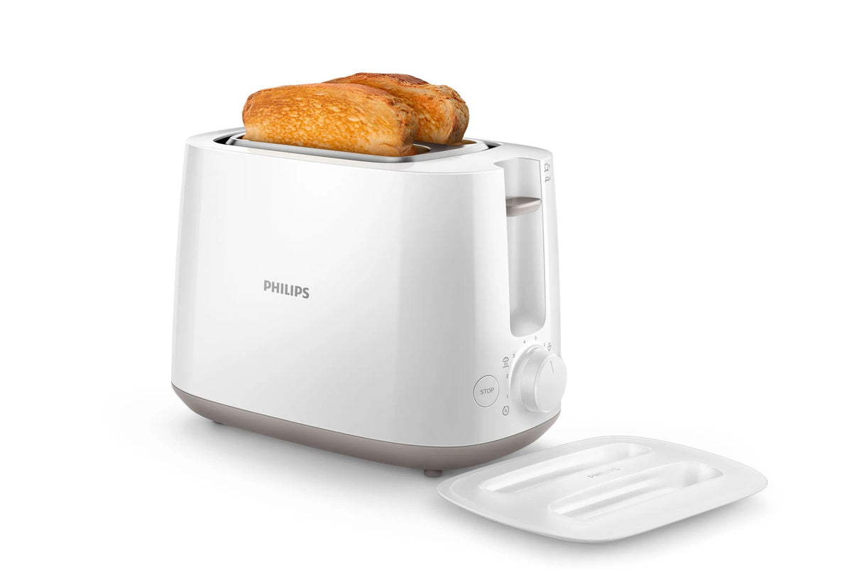 Philips Daily Collection HD2582/00 2-Slice Toaster, 830 W, White