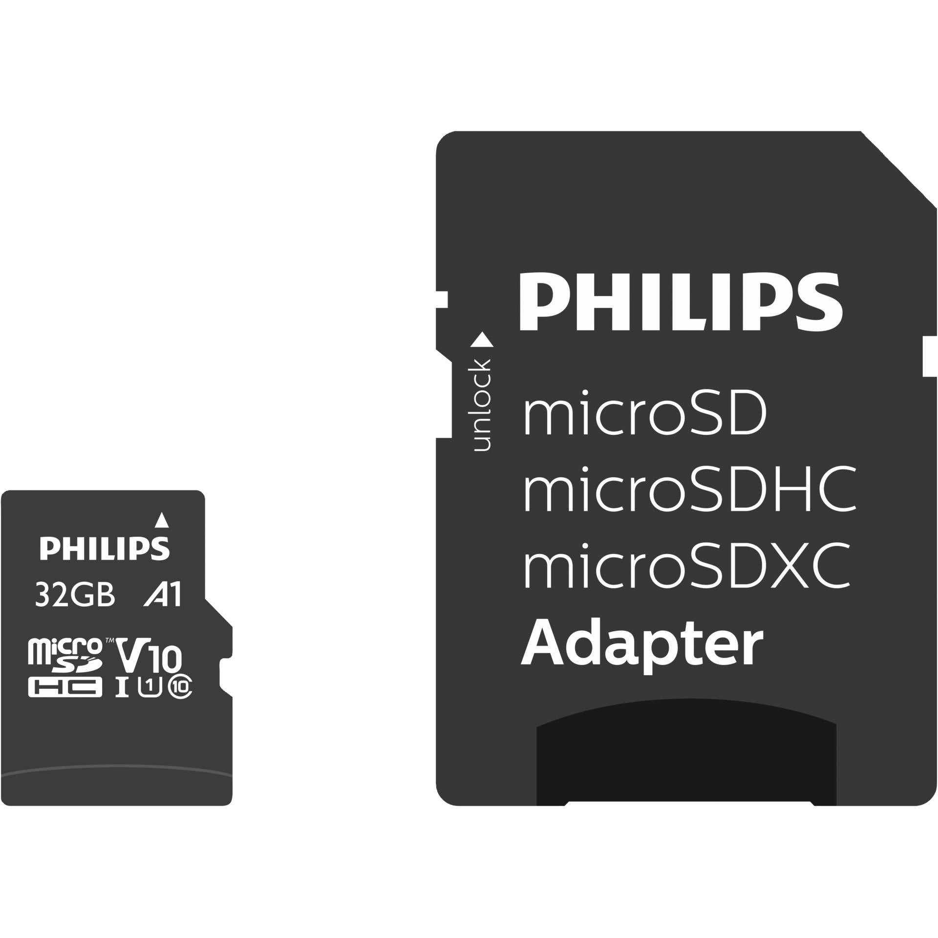 Φιλιπς MicroSDHC Κάρτα 32GB Class 10 UHS-I U1 με αντάπτορα