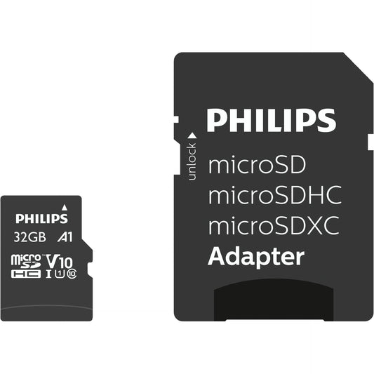 Φιλιπς MicroSDHC Κάρτα 32GB Class 10 UHS-I U1 με αντάπτορα