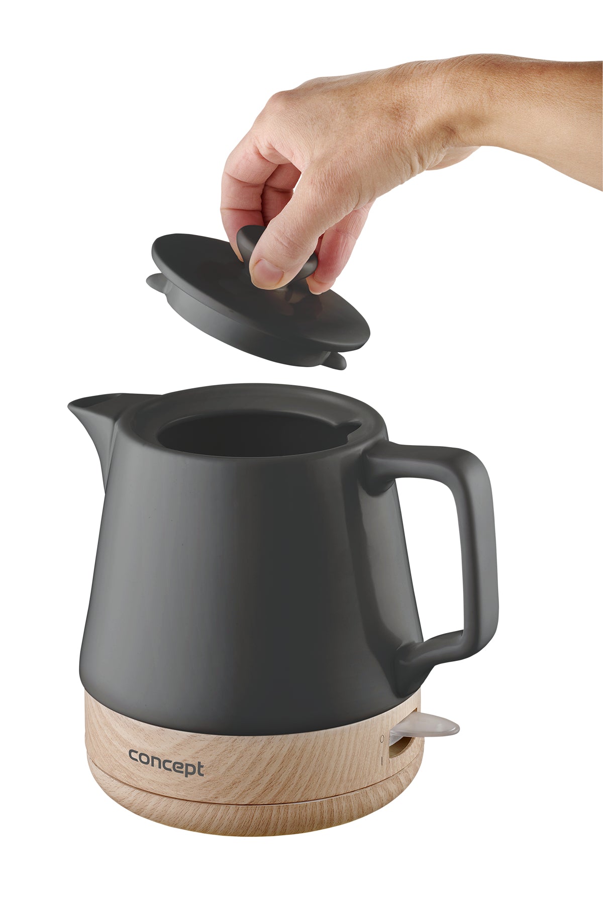 Concept RK0062 Electric Kettle 1 L 1200 W Anthracite, Wood