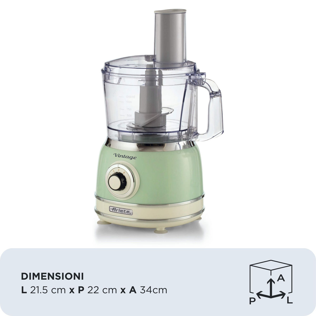 Ariete Vintage Multifunktional Food Processor 2.1L green